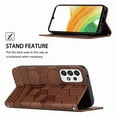 thumbnail image 3 of Dteck Wallet Case for Samsung Galaxy A33 5G, Patterned Embossed Premium TPU Leather Shockproof with Card Sleeve Magnetic Folio Flip Phone Cover,Brown, 3 of 5