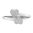 thumbnail image 5 of 14K White Gold Ring Band Themed Double Heart, Size 8, 5 of 5