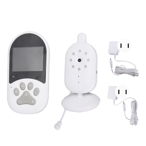 Monitor de video para bebés con cámara digital Monitor de video inalámbrico con monitor de temperatura Canciones de cuna Conversación bidireccional 1000 mAh 100-240 V Enchufe de EE. UU.