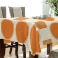 thumbnail image 5 of Yayeee Tablecloths 60" x 60" Rectangle Wrinkle Resistant Party Table Cover, Orange Geometric Pattern, 5 of 8