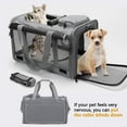thumbnail image 4 of Pet Carrier for Small Large and Medium Cats,Soft-Sided Pet Carrier for Small Big Medium Cats and Puppy,Dog Carriers Cat Carriers Pet Privacy Protection Travel Carriers - Gray, 4 of 10