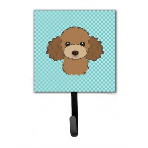 Carolines Treasures BB1194SH4 Checkerboard Blue Chocolate Brown Poodle Leash & Key Holder