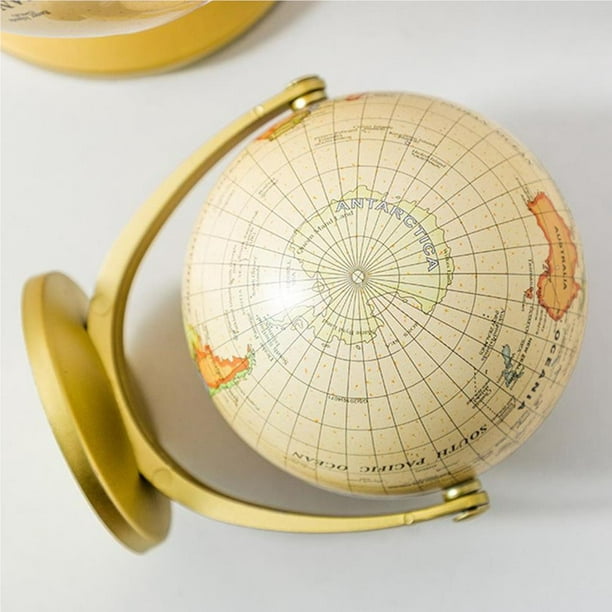 Globe Terrestre Décoratif de 26 cm Antique Globe Géographique avec Support  Triangulaire Globe Intéractif pour Salle de Classe Bureau Blanc+Doré -  Costway