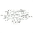 thumbnail image 3 of Aukfa Sectional Sofa, Living Room Couch with Storage Ottoman, Left Facing, 2Pillows, Flannel, Gray, 3 of 9