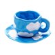 thumbnail image 1 of Taza de café de cerámica irregular, grande con bandeja, taza para beber, taza de té de 250 ml para , café, oficina en casa, Nad, Azul Sunnimix taza de café con leche, 1 of 8