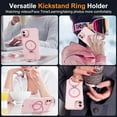 thumbnail image 5 of for iPhone 11 Case with Invisible Magnetic Ring Stand Translucent iPhone 11 Phone Case 6.1" [Compatible with MagSafe][Military-Grade Drop Protection][Great Grip Feeling], Pink, 5 of 15