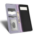 thumbnail image 5 of Nalacover for Google Pixel 6 6.4 inch Wallet Case,Luxury 360 Protection PU Leather Anti-Scratch Hidden Magnetic Closure Flip Folio Kickstand Credit Card Slots Shockproof Phone Cover,Purple, 5 of 7