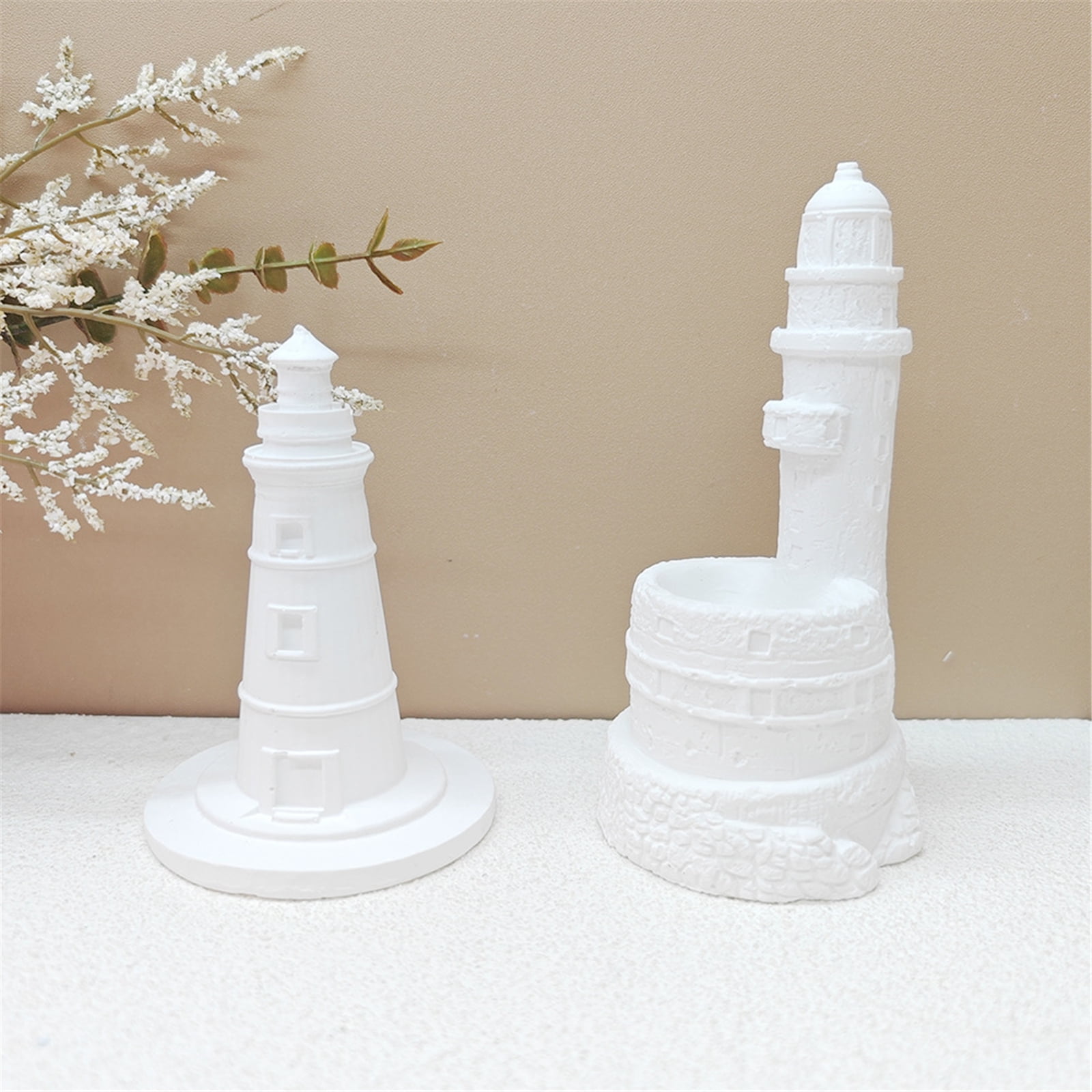 Lighthouse Silicone Cup Molds for Epoxy Resin, Tealight Holder, Stand, Decoration, Plaster Silicone Molds