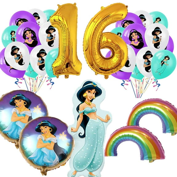 Jasmine Balloons Party Supplies 16th Big Number Decorations Decor Kit Birthday