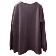 thumbnail image 4 of Vedolay Sweatshirts for Women Autumn Print Tops Oversized Pullover T-Shirt Purple,S, 4 of 5