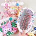 thumbnail image 3 of Sanrio-Bolso de mano pequeño y fresco para niña, muñeco coreano de Hello Kitty, de sarga, cesta tejida a juego, regalo para niña, 3 of 4