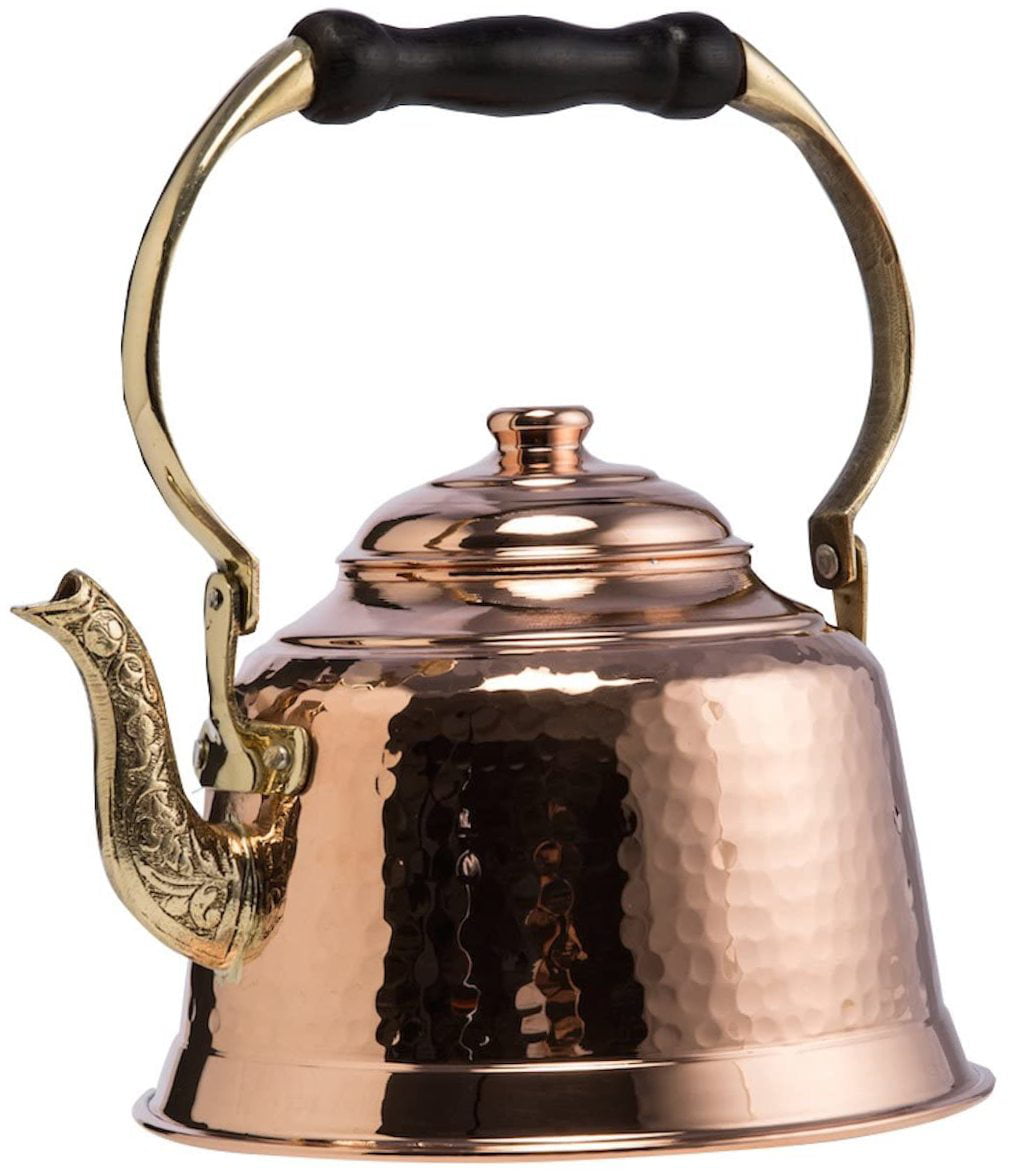 Thick 1mm Hammered Copper Stovetop Teapot Tea Kettle Pot Handmade,1.6Qts 