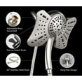thumbnail image 6 of KESTE Shower Head with Handheld Combo: High Pressure 2 in 1 Waterfall Shower Heads with Detachable Handheld Shower Head, 9 Mode Adjustable, Dual Showerhead with Anti-Clog Nozzles and Hose, Nickel, 6 of 7