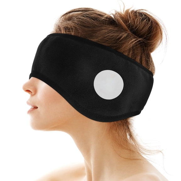 OUNONA Black Winter Ear Warmer Headband with Plush Lining, Cozy Ear Muffs for Outdoor Sports, Running, and Comfortable Sleep