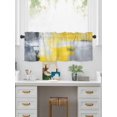 thumbnail image 5 of Valances for Windows Street Art Brush Rod Pocket Cafe Window Treatments Valance Curtains for Kitchen Bathroom Laundry Basement Windows 60"x18", 5 of 9