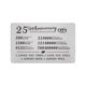 thumbnail image 1 of Tarjeta tipo cartera DEGASKEN, 25 aniversario de boda, acero, 1 of 5