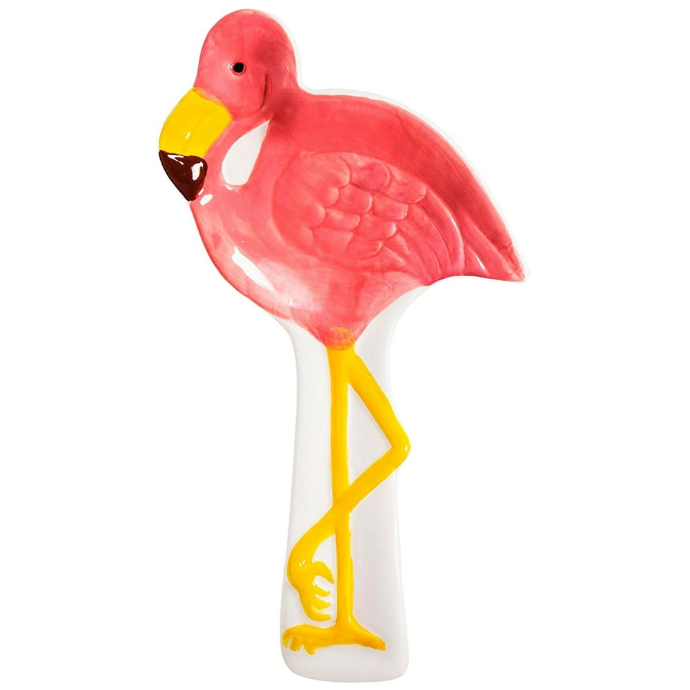 Pink Flamingo Spoon Rest, Measures 10 1/4 x 5 3/4 x 3/4 inches By Home