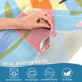 thumbnail image 5 of Yayeee Kitchen Curtains Tier Set of 2 Light Filtering 57"x36" Over Sink Window Panels, Blue Flowers, 5 of 7