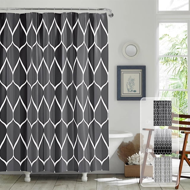 Sentmoon Back of Door Organizer Over Door Hook Bathroom Curtain Waterproof Cloth Proof Non Perforated Toilet High End Shading Curtain Shower Partition Door Curtain
