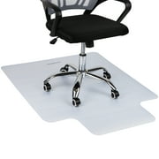 Mind Reader Office Chair Mat for Hardwood Floors, PVC, 47"L x 35.25"W x 0.125"H, Clear