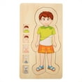 thumbnail image 1 of Juguete de ladrillo multicapa con estructura de cuerpo humano de madera, juguete inteligente educativo temprano (niño), 1 of 8