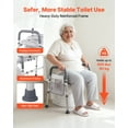 thumbnail image 4 of VEVOR Raised Toilet Seat with Arms, 400 lbs Load Capacity, Adjustable Height and Width, Commode Cushion Padded Elevated Toilet Seat Riser with Handles for Seniors, Elderly, Handicap, Disabled, Adults, 4 of 9