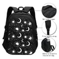 thumbnail image 3 of Cauagu Crescent and Stars Print Travel Laptop with USB Charging Port,Extra Large Backpack College Backpack Business Work Bag Casual Daypack Perfert for Men Women, 3 of 7