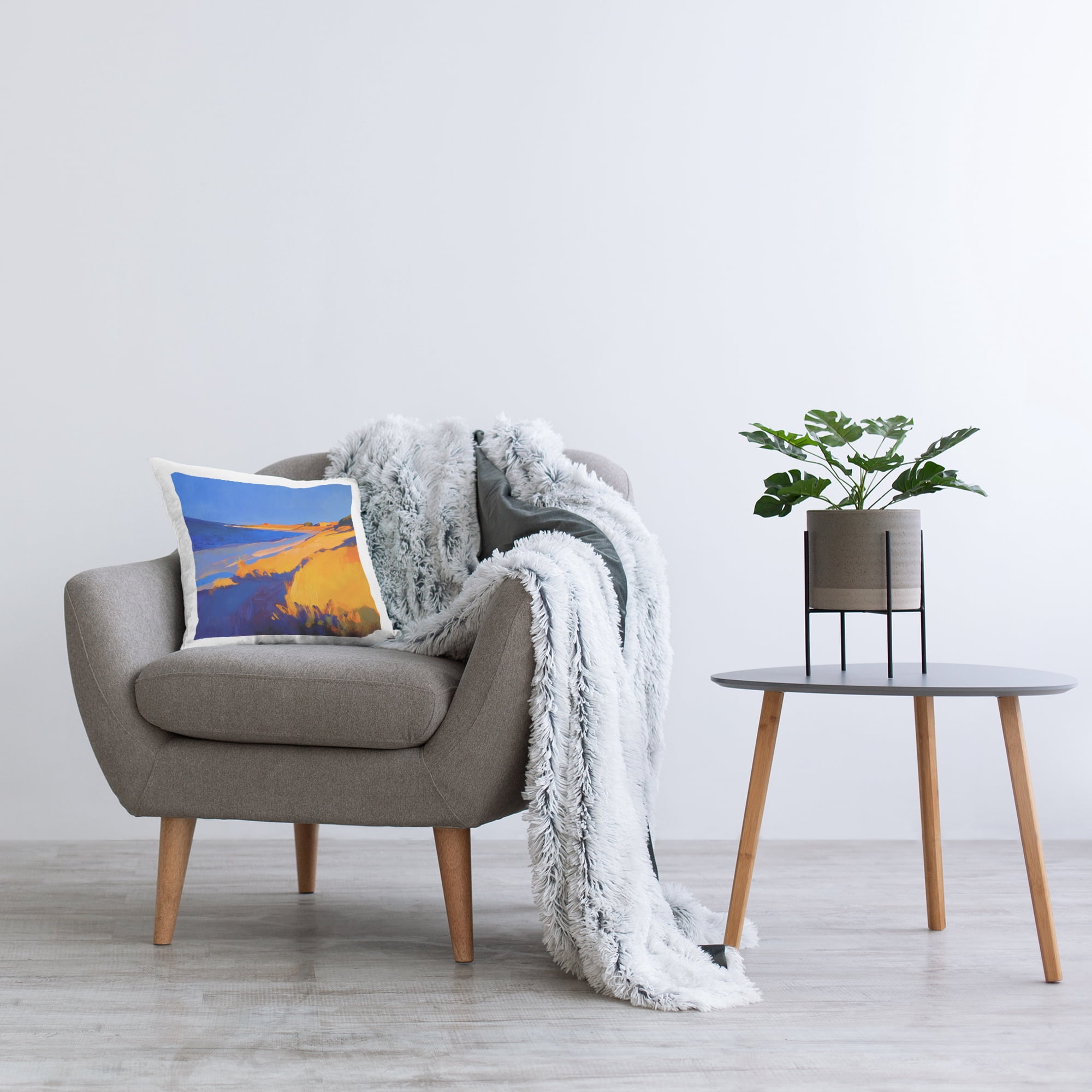Stupell Industries Complimentary Coast Seascape Decorative Printed Throw Pillow, design by Walker Noble