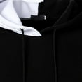 thumbnail image 5 of safuny Men's Hoodie Long Sleeve Color - Blocked Drawstring Hooded Sweatshirt Comfortable Casual Daily Pullover White S, 5 of 9