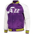 thumbnail image 2 of Men's Mitchell & Ness Purple Utah Jazz Double Clutch Satin Raglan Full-Snap Jacket, 2 of 3