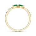 thumbnail image 2 of ANGARA Natural Vintage Inspired Two Stone Emerald Ring with Diamonds in 14K Yellow Gold for Women (Size-3.7mm) | May Birthstone, Birthday, Anniversary, Jewelry Gift for Women | Natural Emerald Ring, 2 of 8