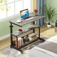 thumbnail image 7 of Tribesigns Small Portable Desk Side Table with Wheels, Height Adjustable C Table for Couch Bed Gray, 7 of 7