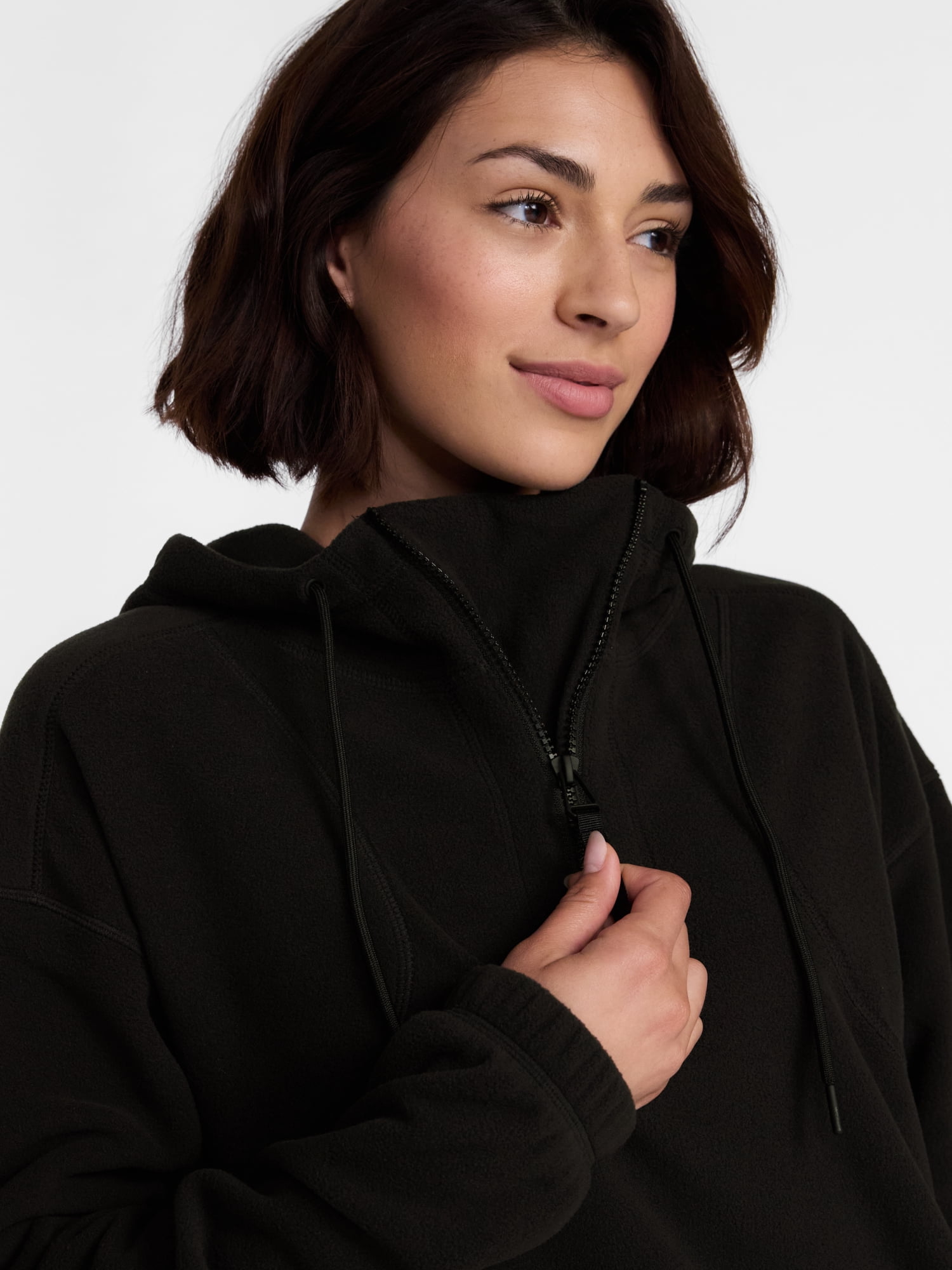 Avia Women's Quarter Zip Fleece Hoodie, Sizes XS-XXXL