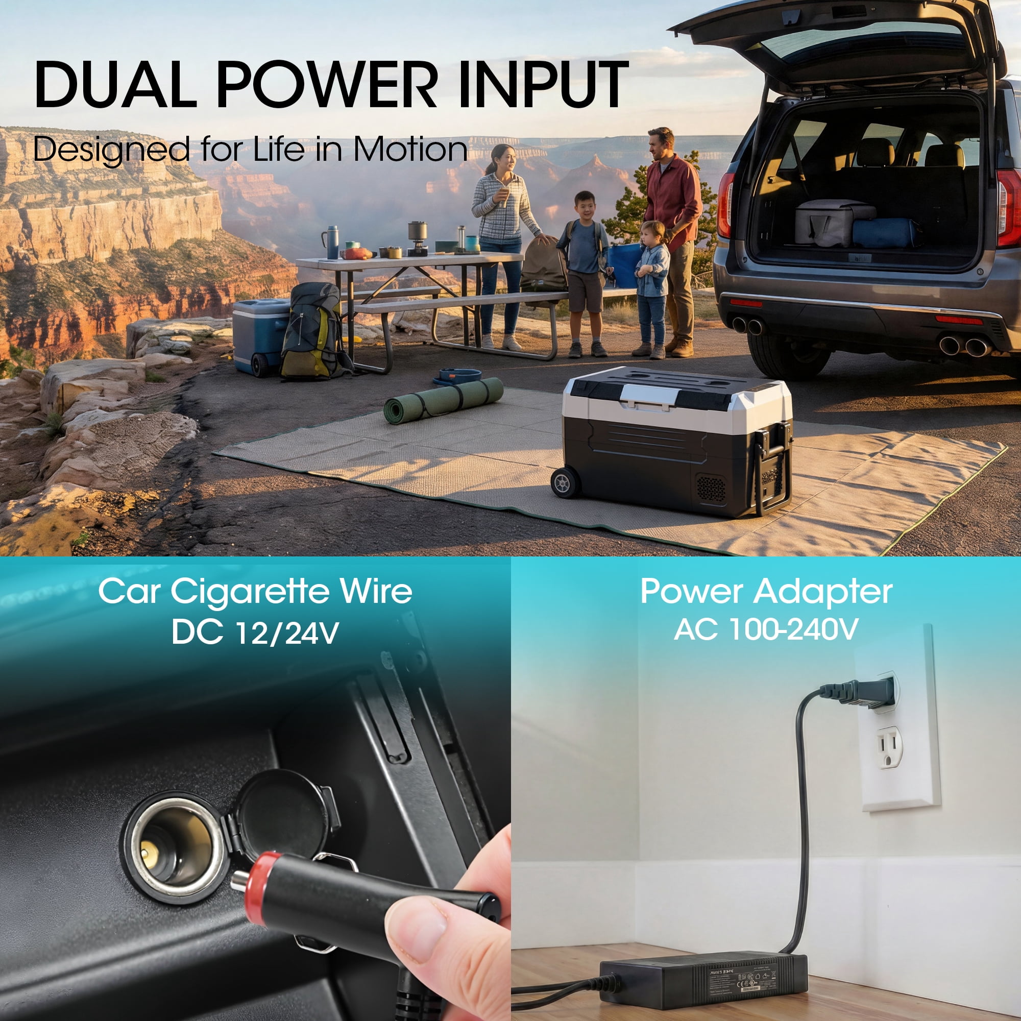 Nepsam 12 Volt Refrigerator, 37 Quart (35L) Car Fridge, Car Refrigerator -4℉~77℉, Portable Freezer for RV, Camping, Travel