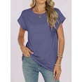 thumbnail image 6 of ANRABESS Womens Tops Summer Cap Sleeve Basic Tee Shirts 2026 Trendy Loose Fit Casual Dressy Business Work Tshirts Clothes Blue Purple Small, 6 of 12