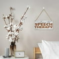 thumbnail image 6 of Funny Farmhouse Style Wood Sign Welcome To Speech Therapy Sign Decor For Room Cafe Restauran Home Hanging Wall Decor Front Porch Bathroom Wooden Sign 6X12 Inch, 6 of 7