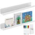 thumbnail image 1 of 2PCS Magnetic Book Shelf for Whiteboard Acrylic Magnetic Book Holder with Pen Container 4 Colorful Pens Magnetic Floating Book Display Shelf 40cm Reusable Magnetic Shelves for Whiteboard, 1 of 7