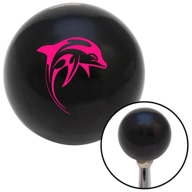 Pink Artistic Dolphin Black Shift Knob with M16 x 1.5 Insert Shifter Auto Manual