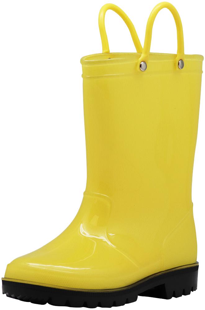 yellow waterproof boots