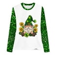thumbnail image 4 of St Patricks Day Shirts Women, Long Sleeve Blouse, Crew Neck Shirt Tops Fashionable Womens St Patrick's Day Printed Round Neck Pullover Blouses Long Sleeved Casual Tops, 4 of 4