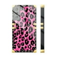 thumbnail image 3 of FKBRCL4U Compatible with Samsung Galaxy S21 Plus Case, Pink Black Leopard Luxury Golden Decoration for Girl Women Soft TPU Shockproof Protective Hard PC Back, 3 of 7