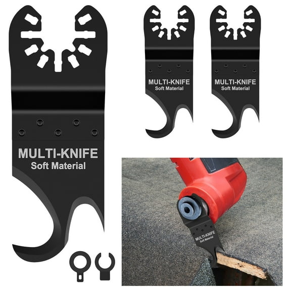 5sets Oscillating Saw Blade High Hardness Heat Resistant Multi Functional Double Hook Knife Blade for Blanket Carpet Cardboard