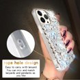 thumbnail image 5 of Compatible with iPhone 15 Pro Case for Women，Very Shiny Luxury Bling Phone Case with 3D Glitter Sparkle Crystal Rhinestone Diamond Gems，Soft TPU Bumper Cover for Girly Girls（Silver）, 5 of 13