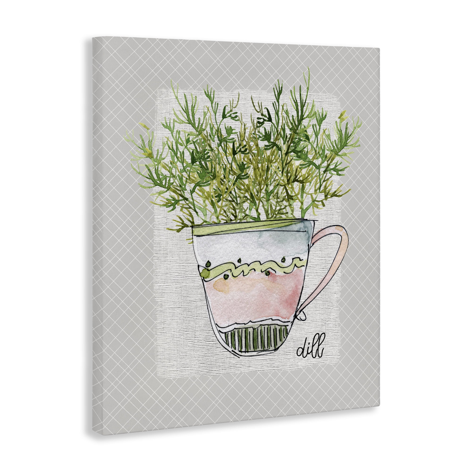 Stupell Industries Dill Herb Mug Canvas Wall Art, design by Livi Finn