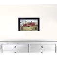 thumbnail image 3 of HomeRoots 404366 Rustic Red Barn & Birds Black Framed Print Wall Art, Multi Color, 3 of 3