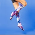 thumbnail image 2 of Nurse Mates Women's Calf Socks | 12-14 mmHg Compression | Navy Magenta Tie Dye, 2 of 2