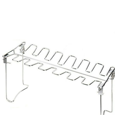

Sunisery Folded Roast Chicken Leg Rack With Tray Stainless Steel Barbecue Utensil