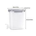 thumbnail image 4 of Ounissouiy Bebida de agua fría Nevera Botella de jugo Jarra Tapa Dispensador de bebidas Plástico 3.5L Gran capacidad Hogar Cocina Fiesta Gris Type2 NO2, 4 of 6
