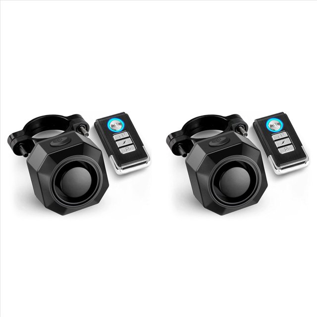 2X Alarma de Bicicleta Recargable USB con Control Remoto, Alarma de Seguridad del VehíCulo con Sensor de Movimiento de VibracióN Antirrobo InaláMbrico Fuerte de 110DB