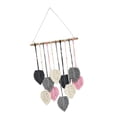 thumbnail image 4 of Tongina Macrame Wall Hanging Woven Tapestry Chic Decoration Handmade,Rope Background Leaf Tassels Wall Decor for Bedroom Dorm Wedding Grey, 4 of 8